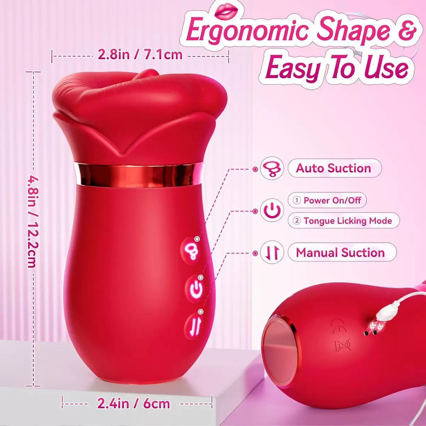 4IN1 Mouth Sucking Vibrator Rose Vibrator