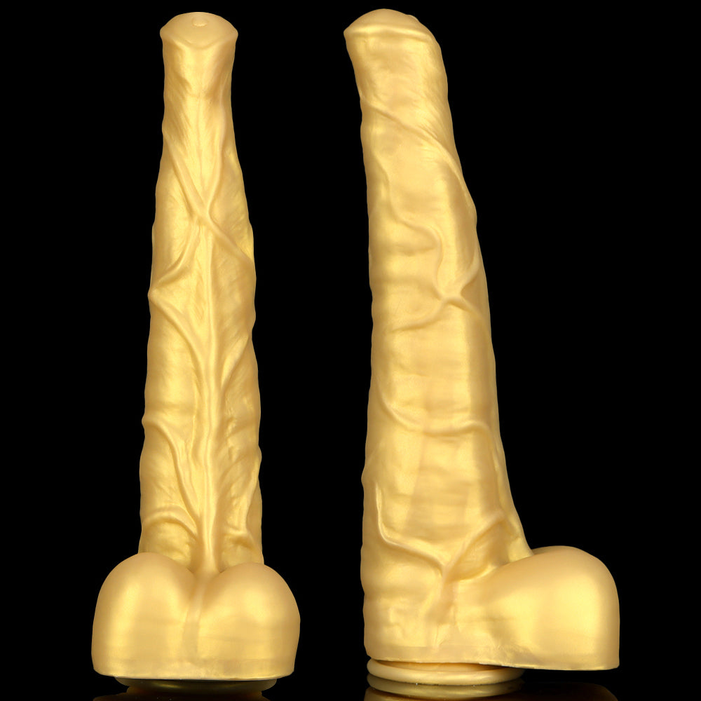 StudHorse Realistic Curved Dildo -Golden