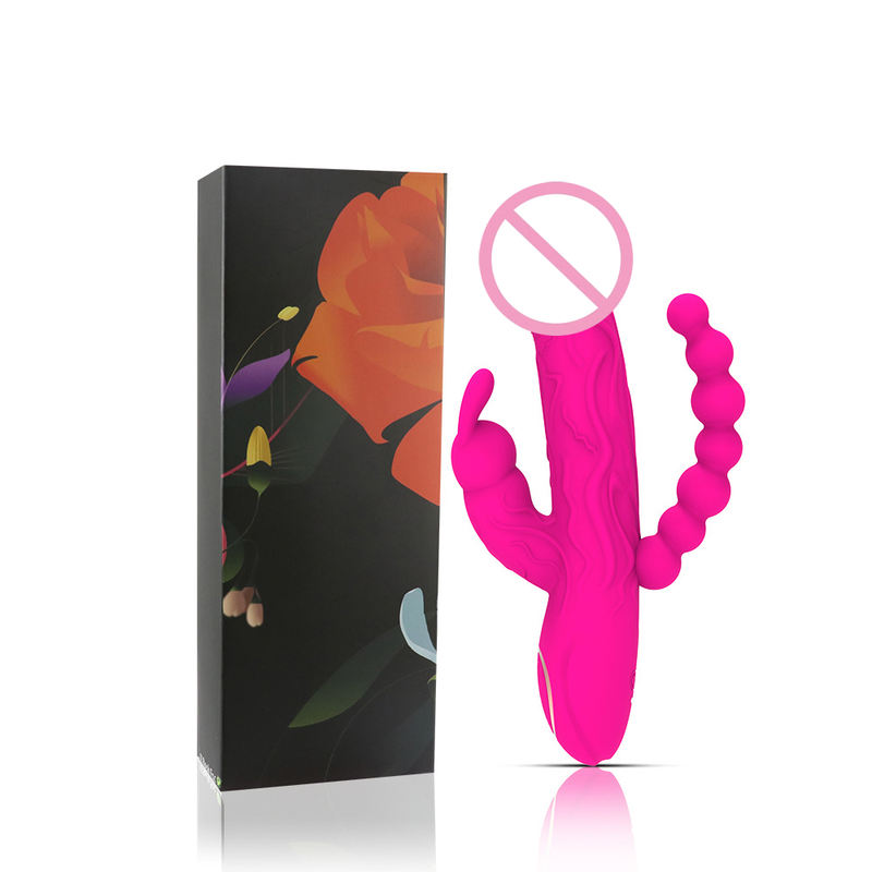 10 Frequency Vibration Mode Anal Bead Massager G-spot Simulation Penis Rabbit Vibrator