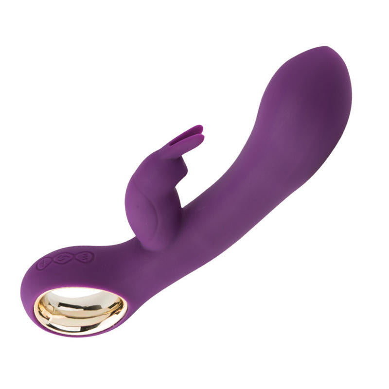 Heated Rabbit Double Headed Vibrator Women Masturbation Sex Toys