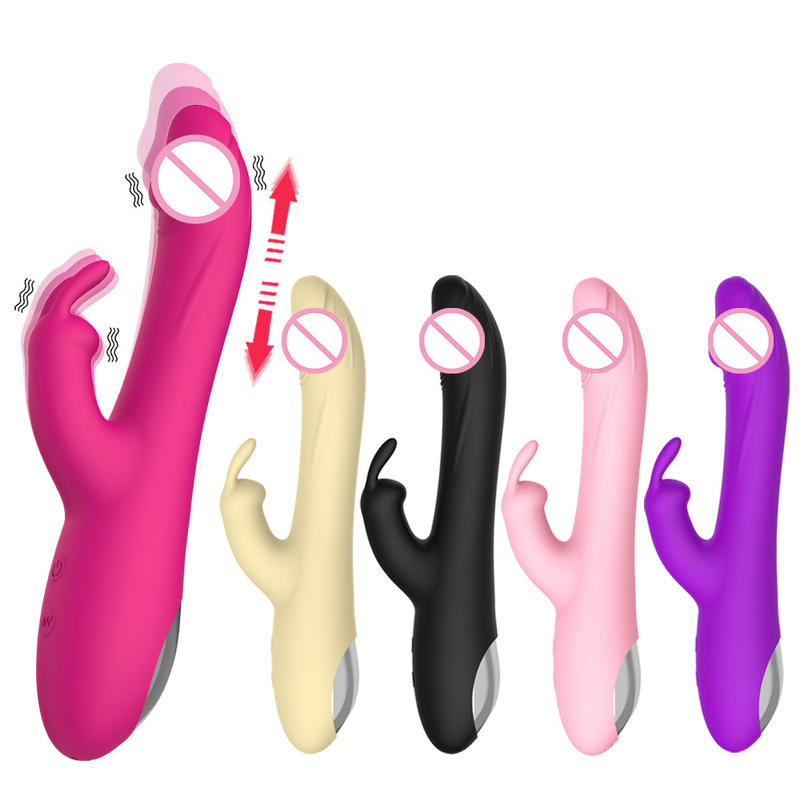 Rechargeable Double G-spot Rabbit Vibrating Vibrator Female Sex Toys