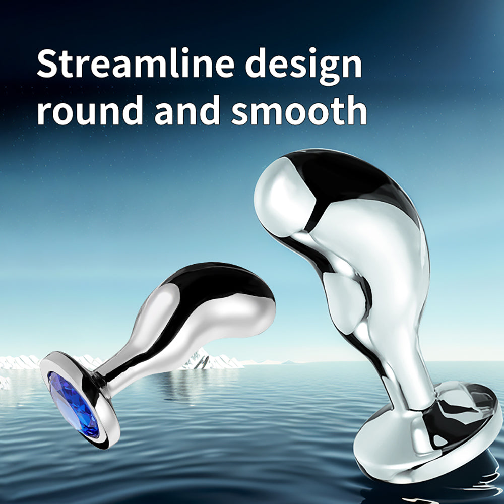 MW-X1656 Anal Sex Toys Metal Diamond Prostate Butt Plug