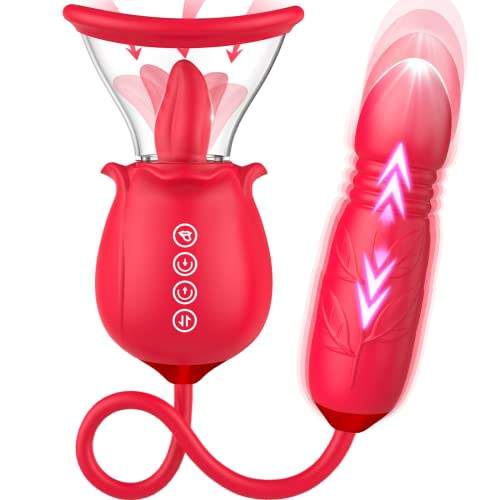 Sex Stimulator 7 Tongue Licking and 3 Thrusting Vibrator