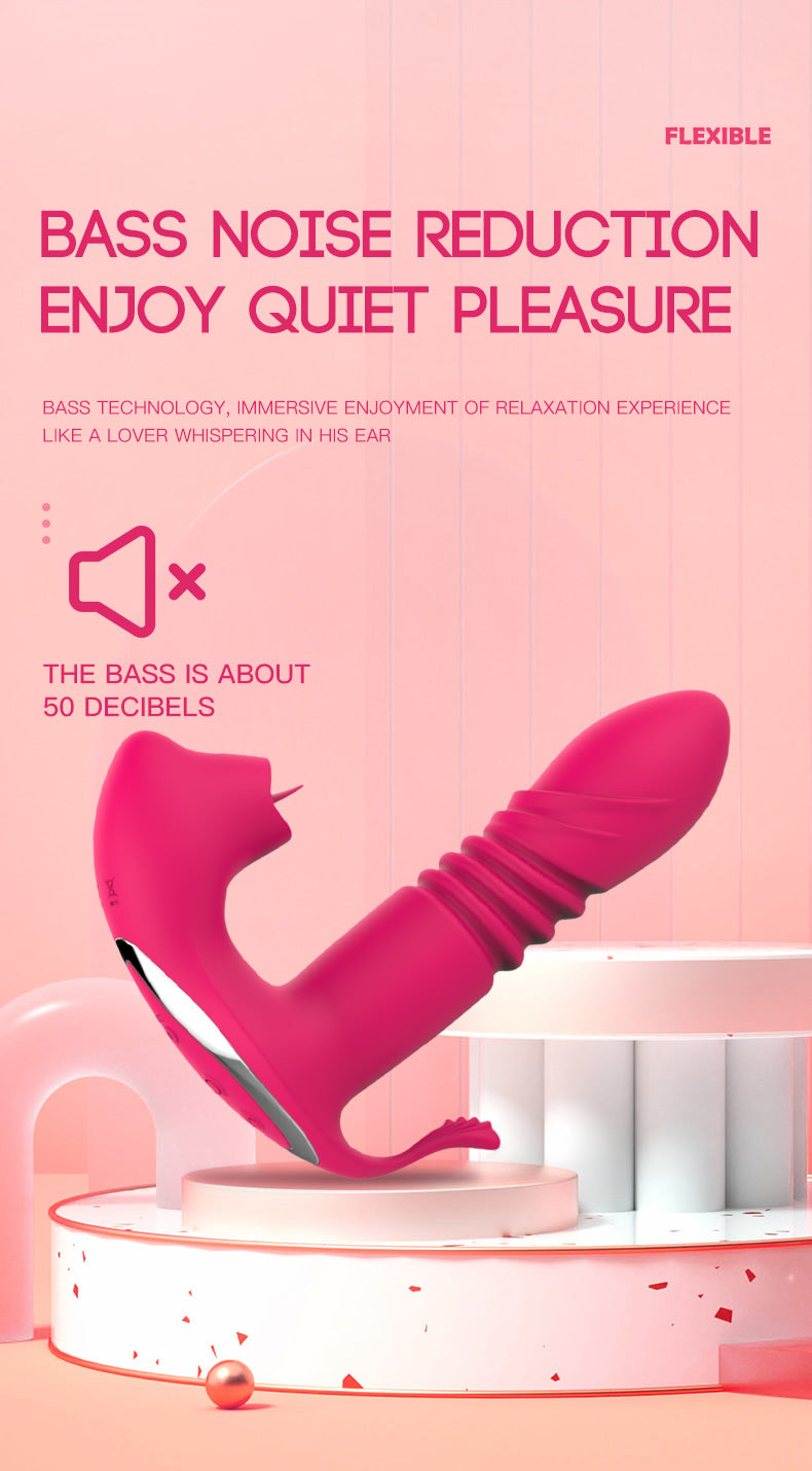 Licking &Thrusting Strap-on Dildo Vibrator