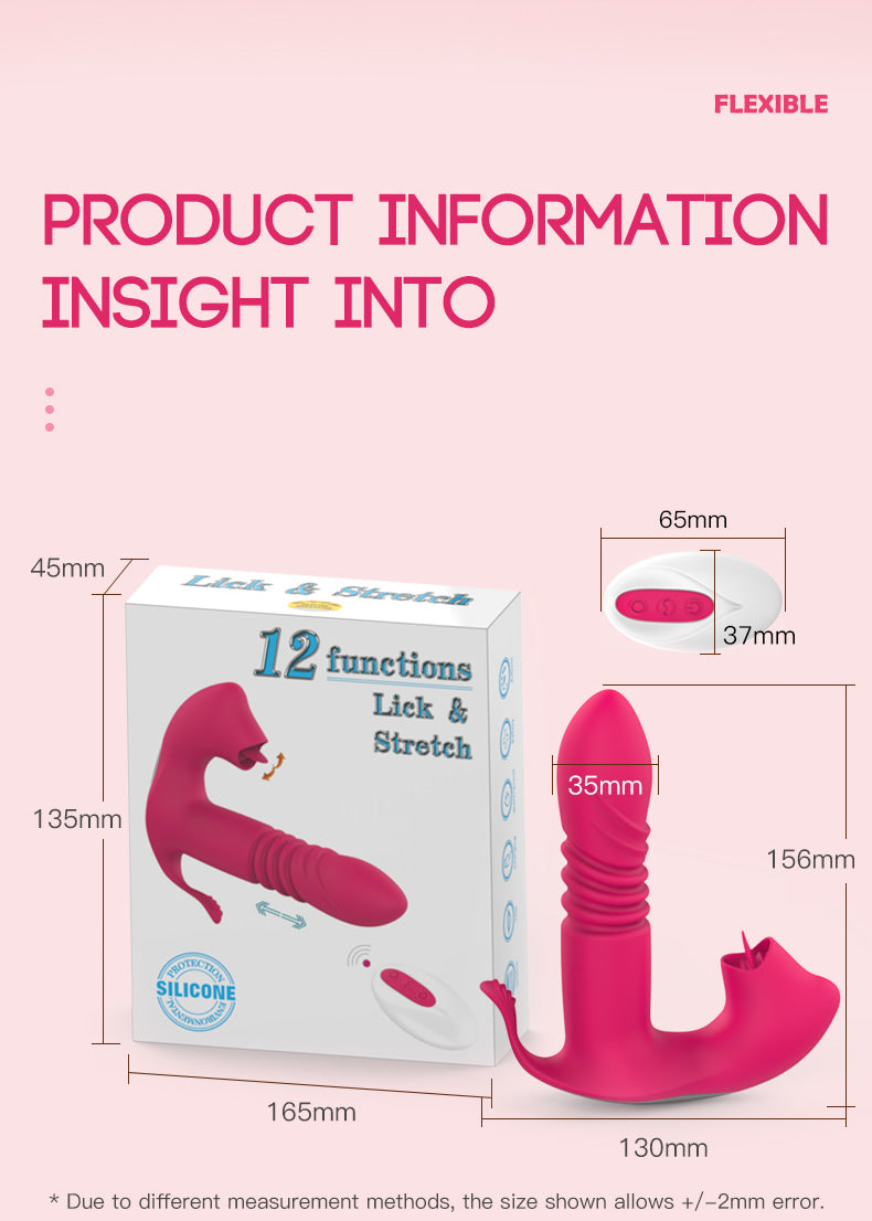 Licking &Thrusting Strap-on Dildo Vibrator