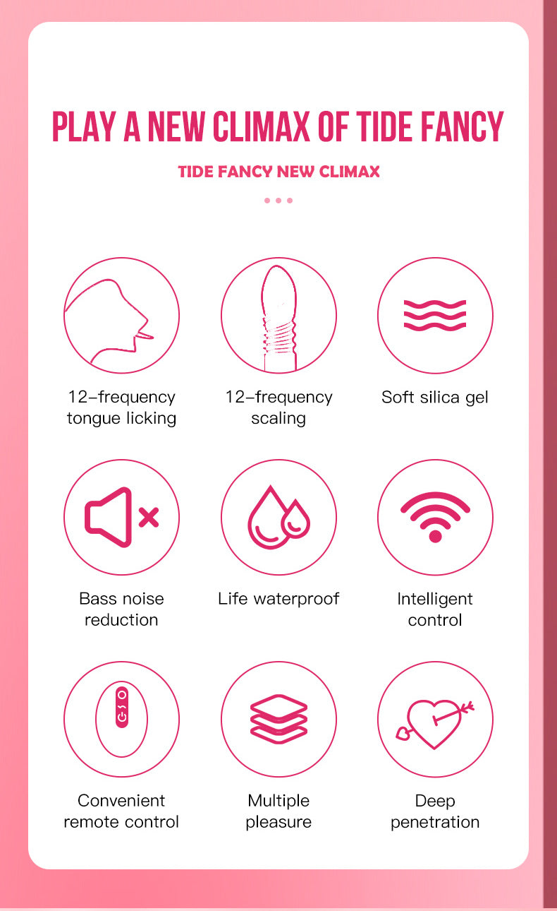 Licking &Thrusting Strap-on Dildo Vibrator