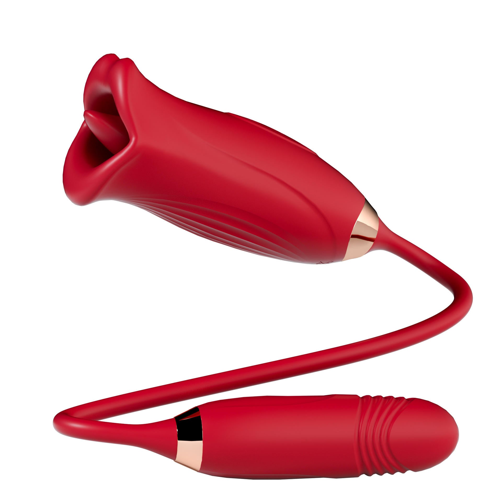 2 in 1 Female Masturbation Mouth Tongue Licking Vibrator - Lovetoys wholesales shop