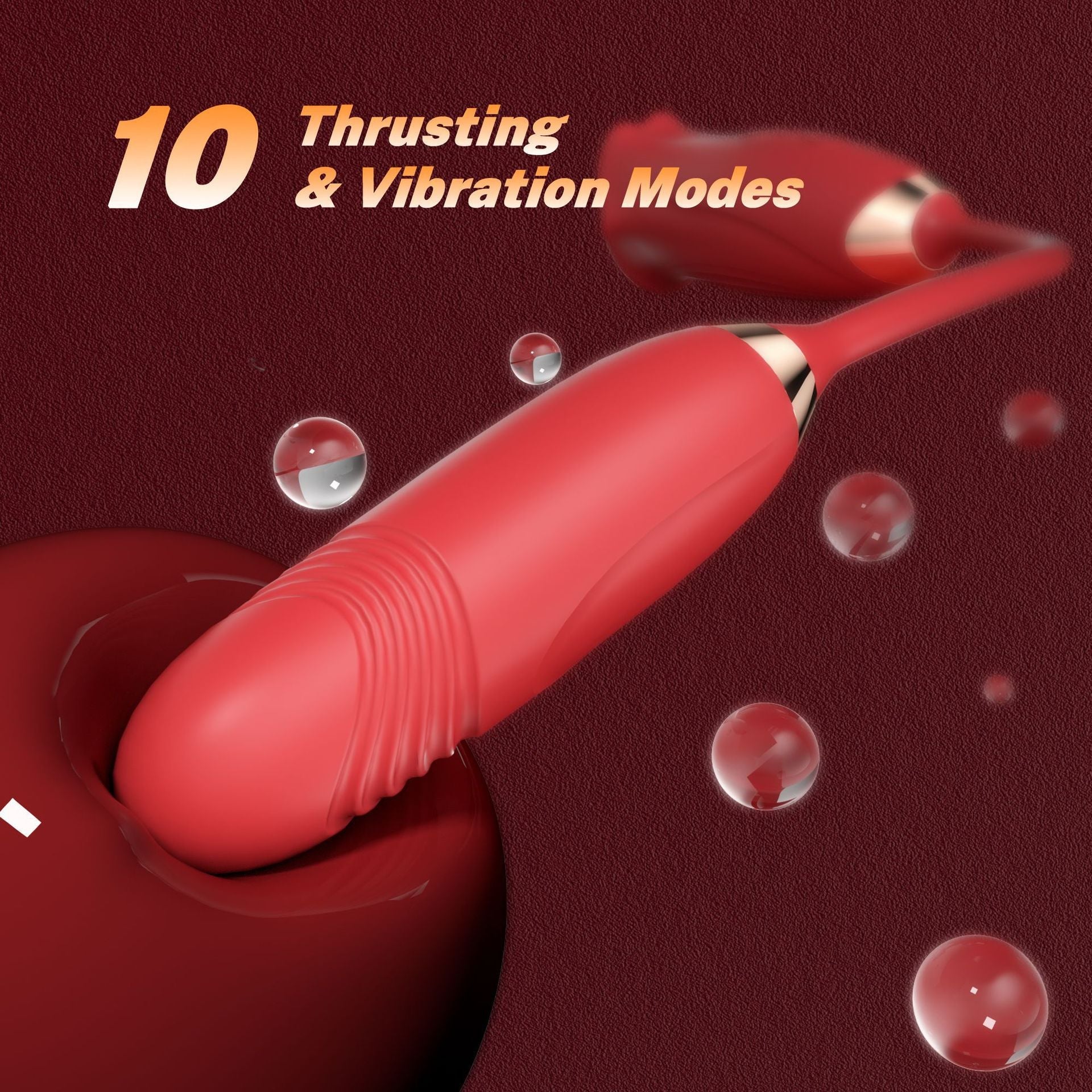 2 in 1 Female Masturbation Mouth Tongue Licking Vibrator - Lovetoys wholesales shop