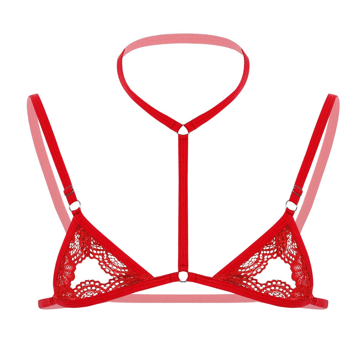 Sultry Hollowed-out Gay Lace Bra Sexy Underwear