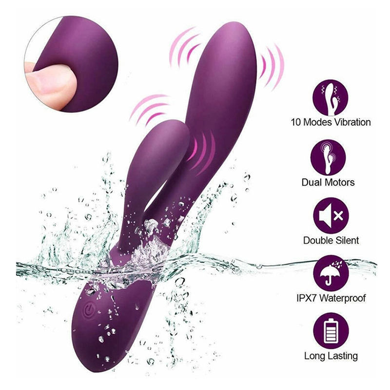 10 Modes Vibration G Spot Vibrator Dual Motors Clit Vibrator Stimulation Sex Toy