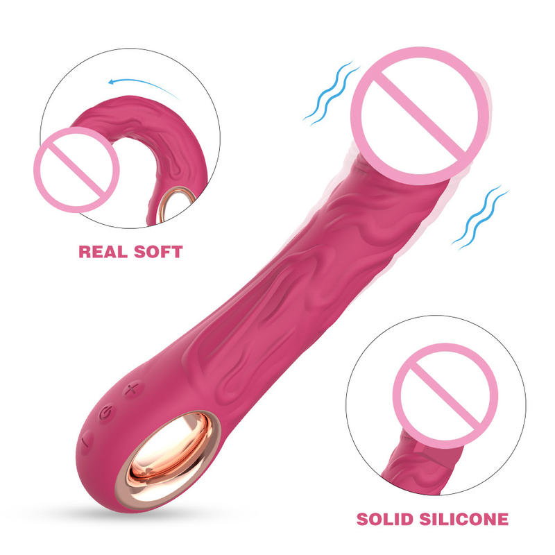 Dildo Simulation Vibrator Soft Penile Penis 10 Frequency Female Masturbation Vibrator