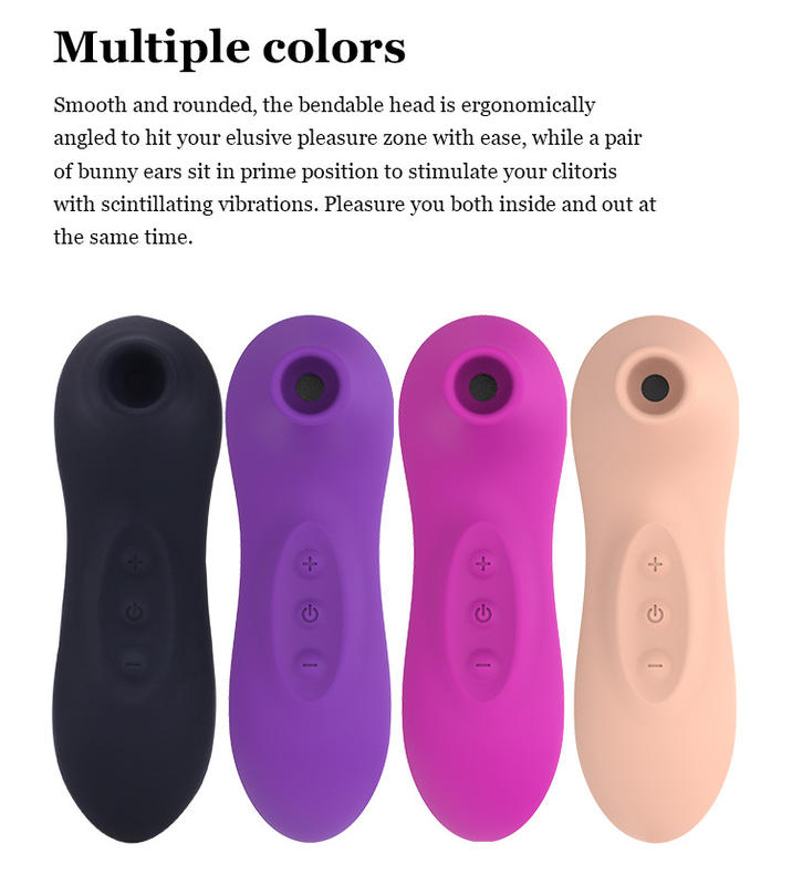 USB Rechargeable Soft Skin-friendly Silicone Clitoral Sucking Vibrator