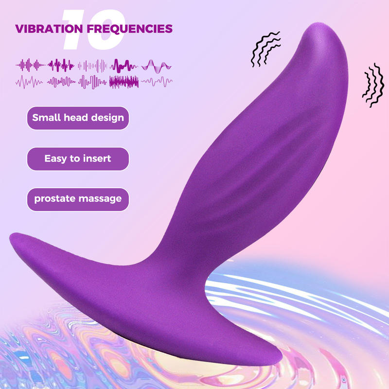 10 Frequency Vibration Silicone Bead Anal Plug Adult Toy Adult Male and Female Flirting