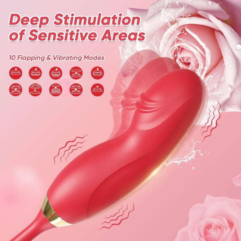 Tongue Licker Adult Toys Mouth Lips Vibrator Swinging Modes Nipples Stimulation