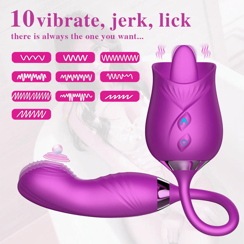 Clitoral Sucking Tongue Lick G-Spot Dildo Sexy Toys for Women