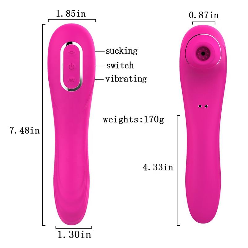 USB Rechargeable Female Sucking Plug-In Vibrator Sex Toys
