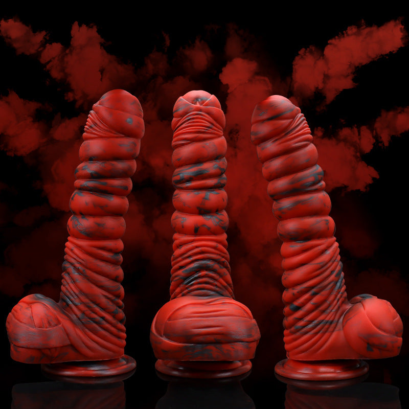 Lava Demon Thick Thred Silicone Dildo