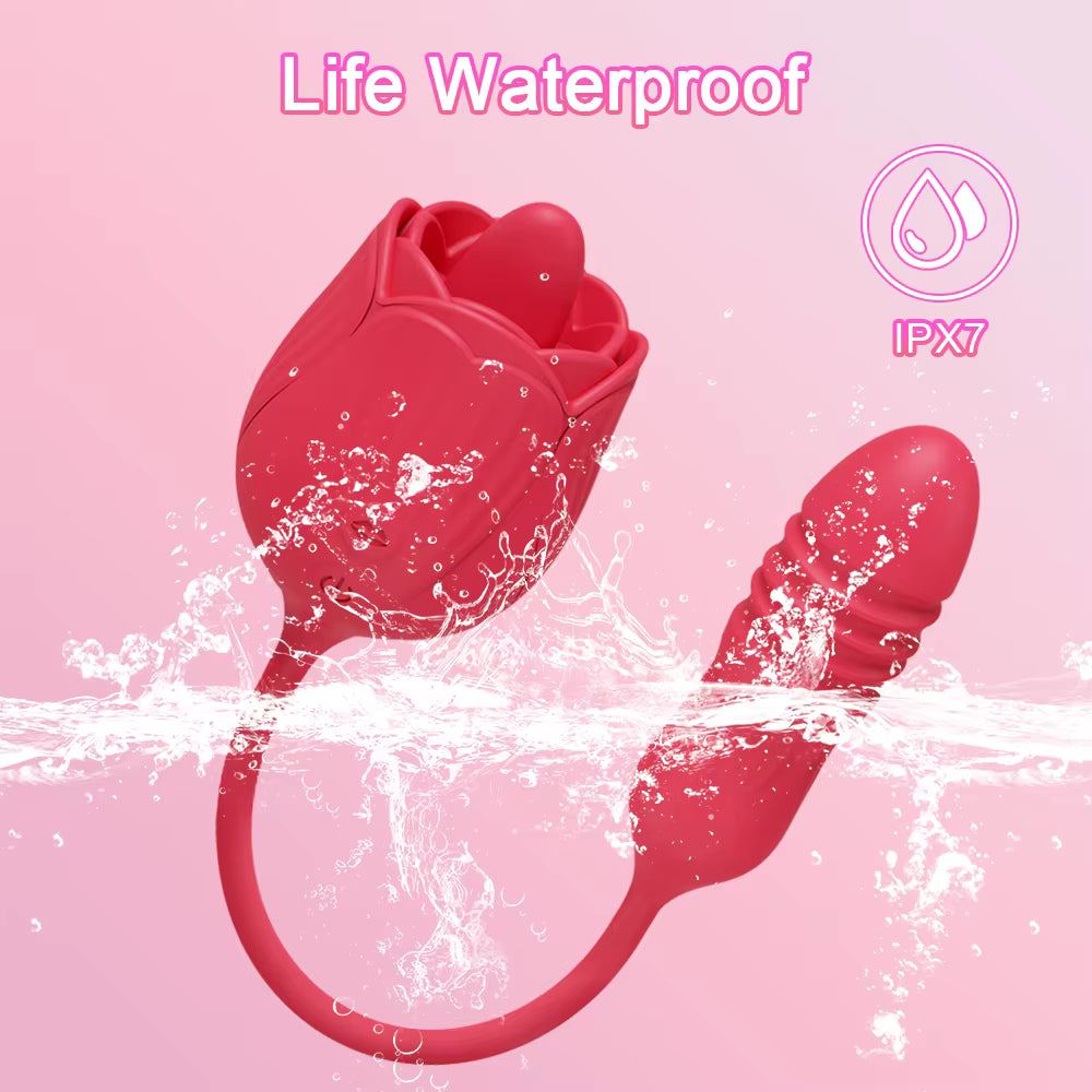 2 in 1 Rosa Vibrator Stimulator Rosa Vibrator for Women