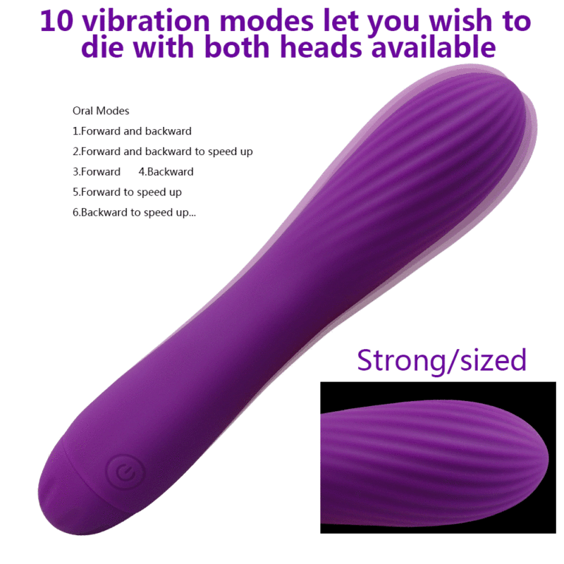 Female Masturbation Vaginal G Spot Massager Vibrator Threaded Head Vibrating Rod