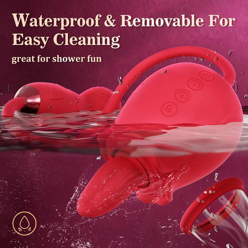 Sex Stimulator 7 Tongue Licking and 3 Thrusting Vibrator