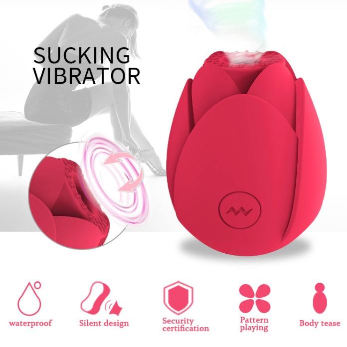 Clitoris Nipple Massage Power Rose Flower Bud Vibrator for Woman