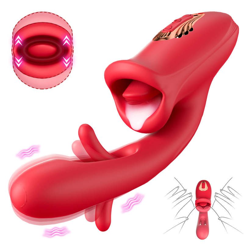 3 In 1 Female Mouth Clitoral G - spot Stimulus Vibrator - Lovetoys wholesales shop