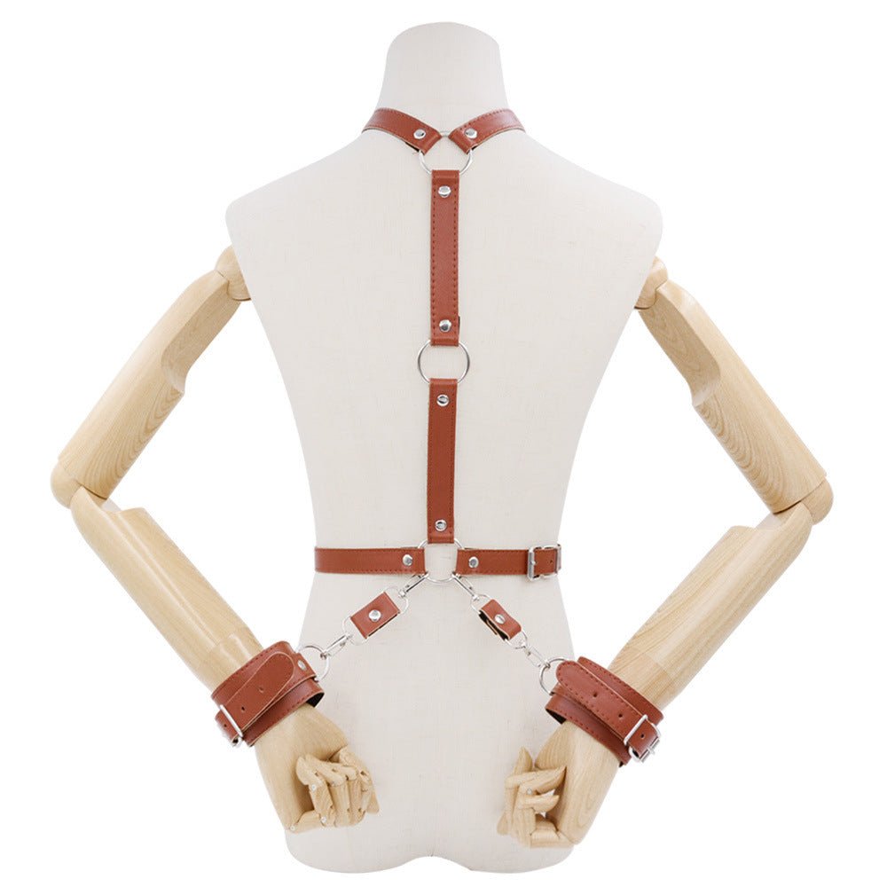 3 - in - 1 SM Bondage Set with Collar and Handcuffs - Lovetoys wholesales shop