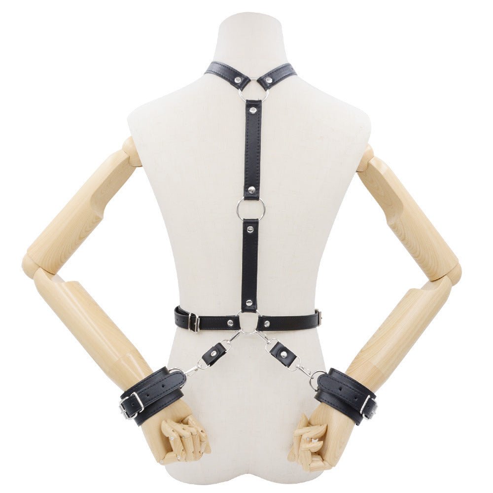 3 - in - 1 SM Bondage Set with Collar and Handcuffs - Lovetoys wholesales shop