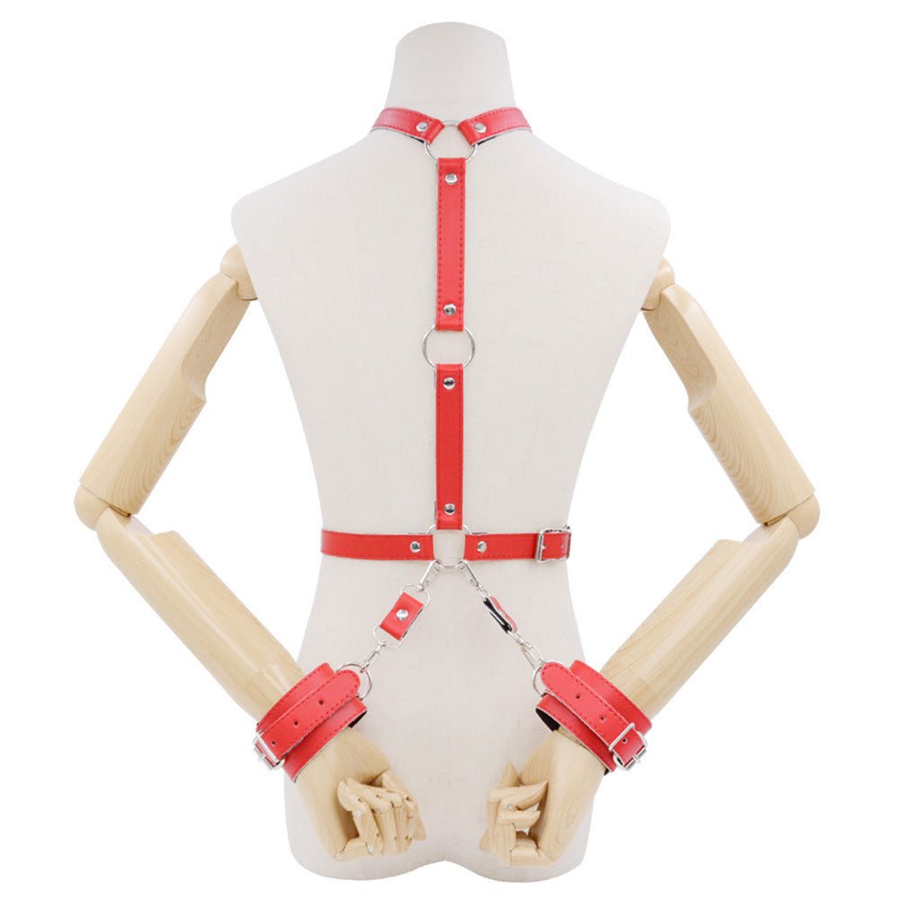 3 - in - 1 SM Bondage Set with Collar and Handcuffs - Lovetoys wholesales shop