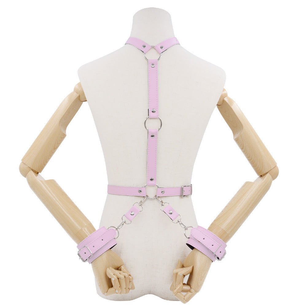 3 - in - 1 SM Bondage Set with Collar and Handcuffs - Lovetoys wholesales shop