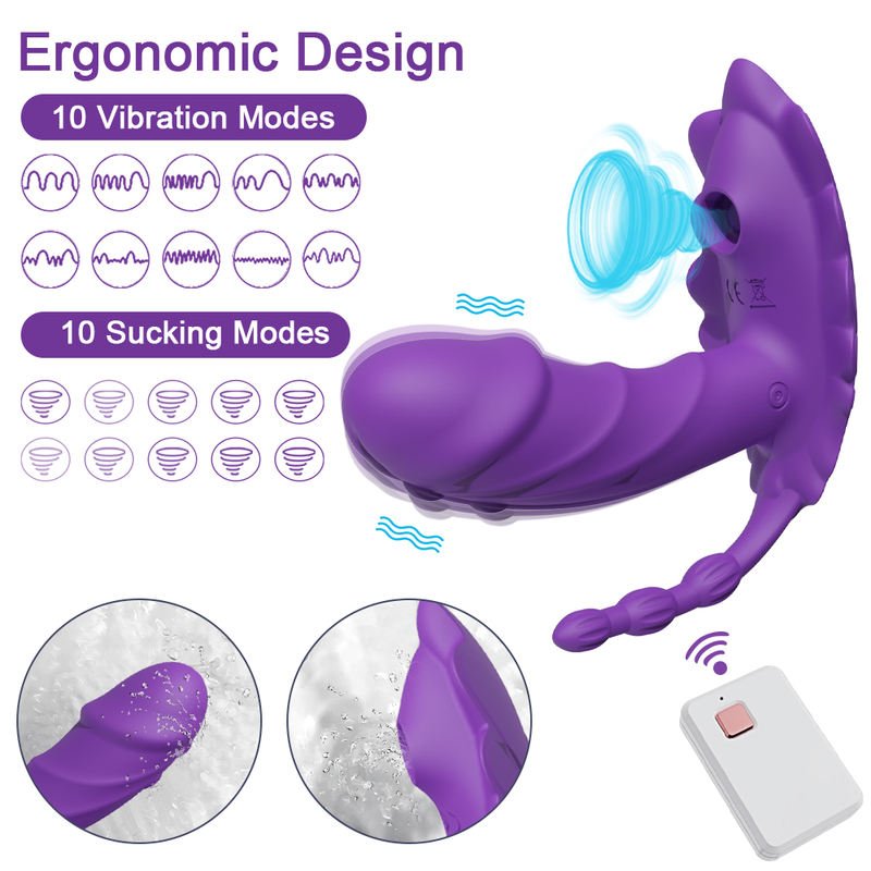 3 in 1 Tongue Sucking Vibrator Anal Stimulator Female Masturbator - Lovetoys wholesales shop
