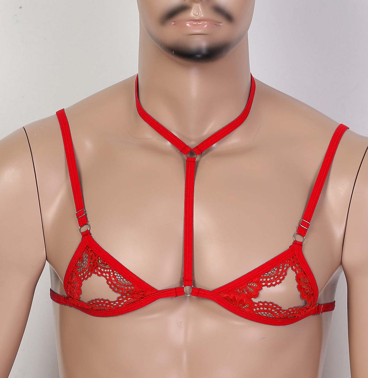 Sultry Hollowed-out Gay Lace Bra Sexy Underwear