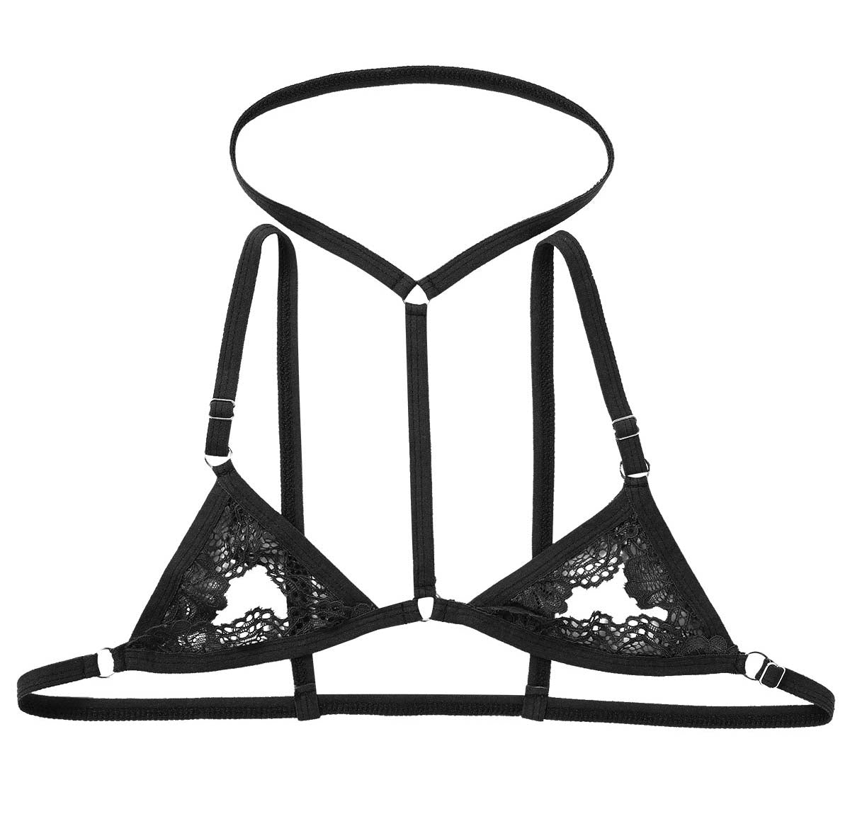 Sultry Hollowed-out Gay Lace Bra Sexy Underwear