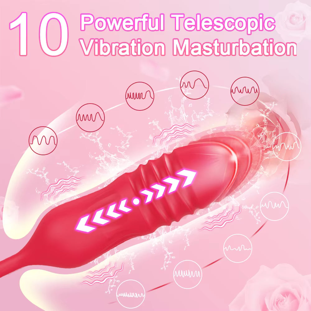 2 in 1 Rosa Vibrator Stimulator Rosa Vibrator for Women