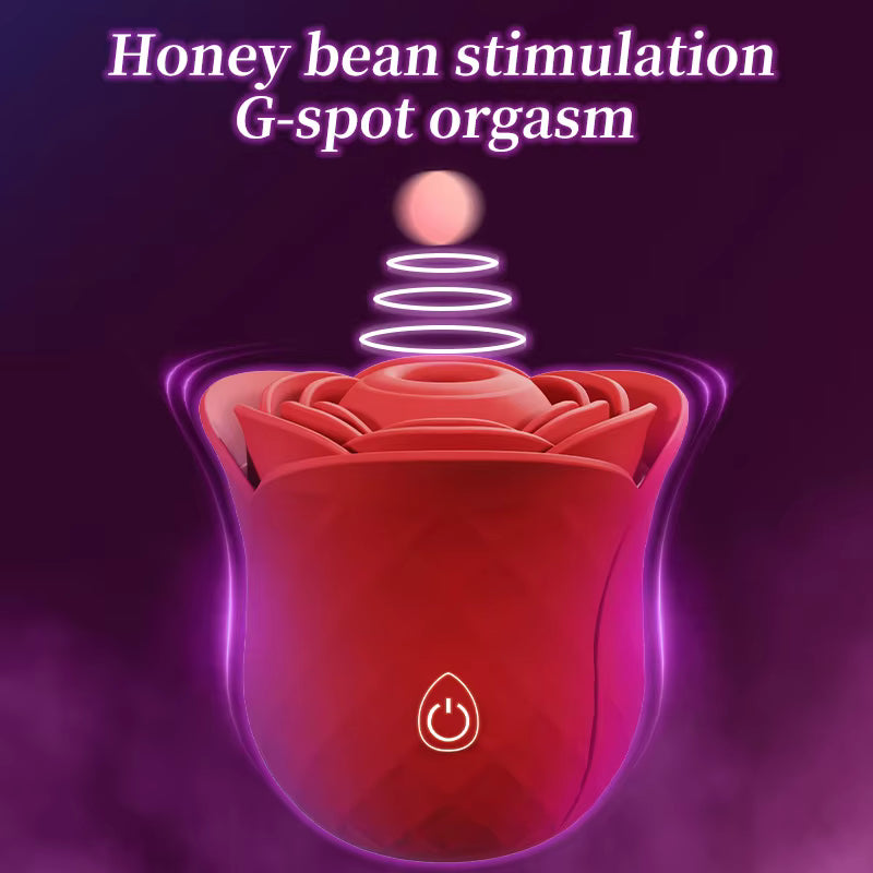 Rose Sex Toy Vibrator Clitoris Sucking Honey Bean Stimulator