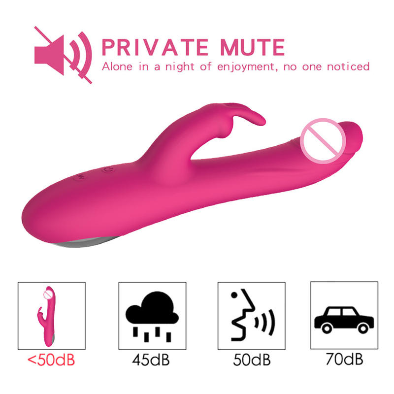 Rechargeable Double G-spot Rabbit Vibrating Vibrator Female Sex Toys
