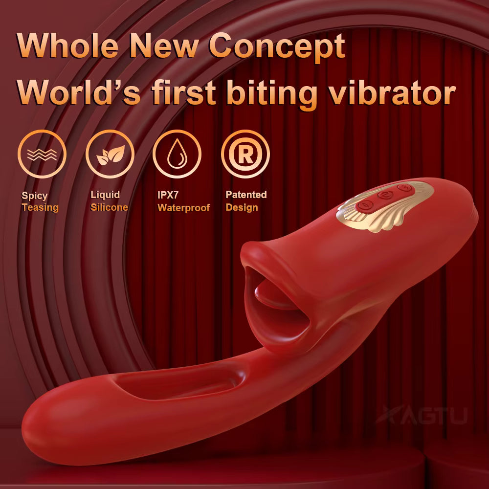 3 In 1 Female Mouth Clitoral G-spot Stimulus Vibrator