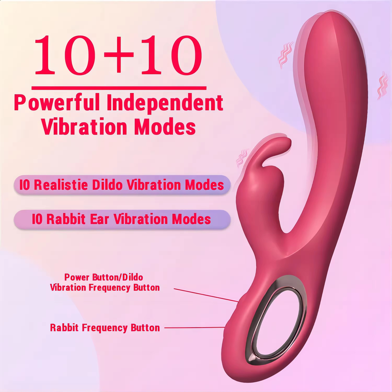 10 Frequencies Vibration Rabbit Vibrators Wand Women Masturbation Sex Toys