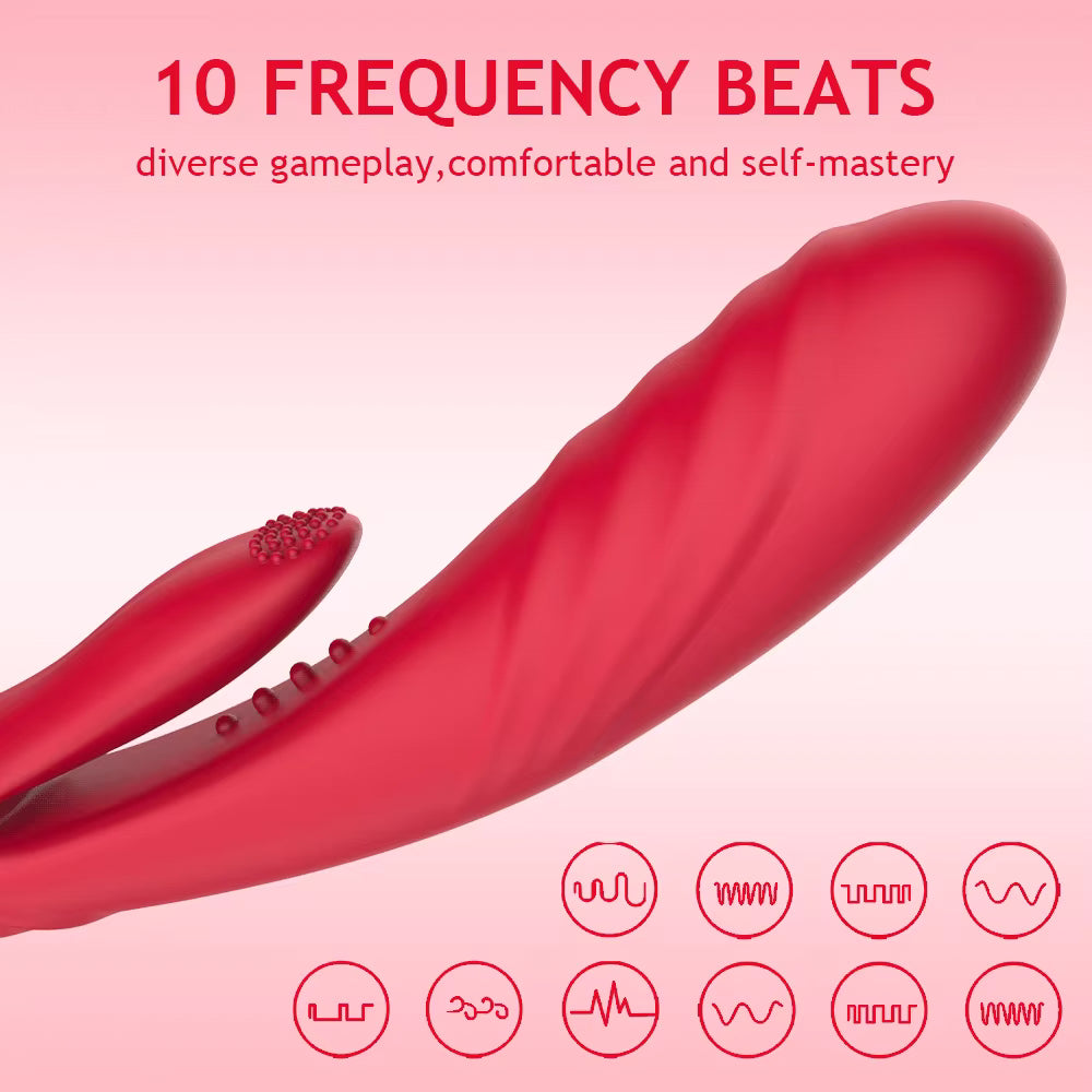 Adult Products 3 in 1 G-spot Telescopic Vibration Tapping Sucking Vibrators