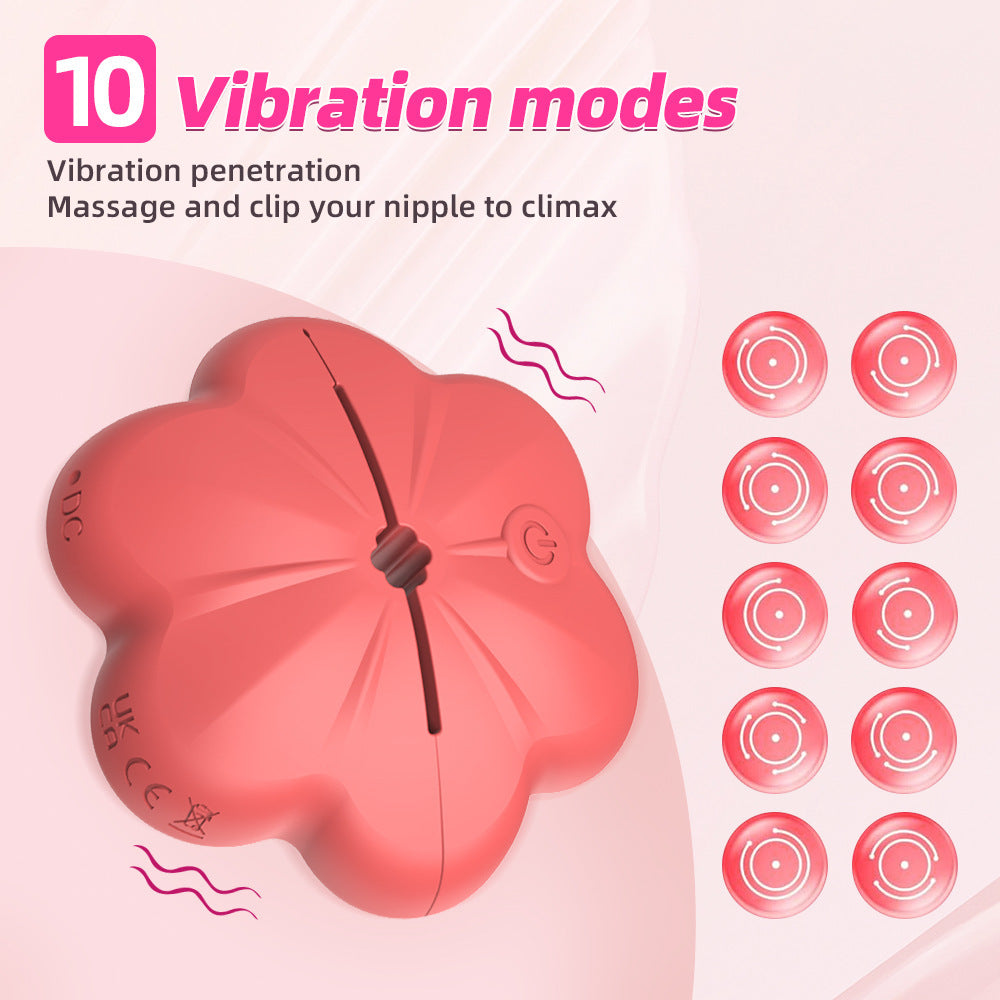 Flower Remote Control Breast Vibrator