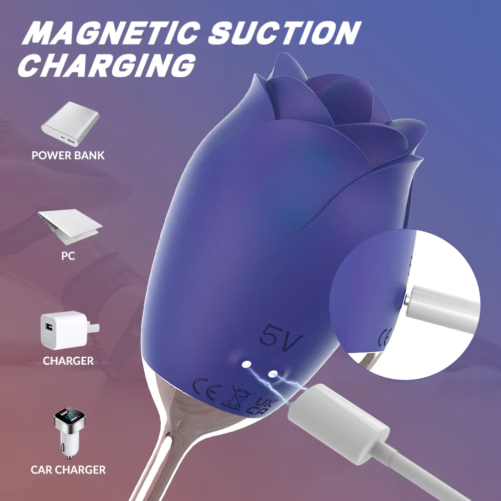 Adult Sexy Toys Silicone Rose Vibrator Tongue Clitoris Stimulate Sex Rose Vibrator