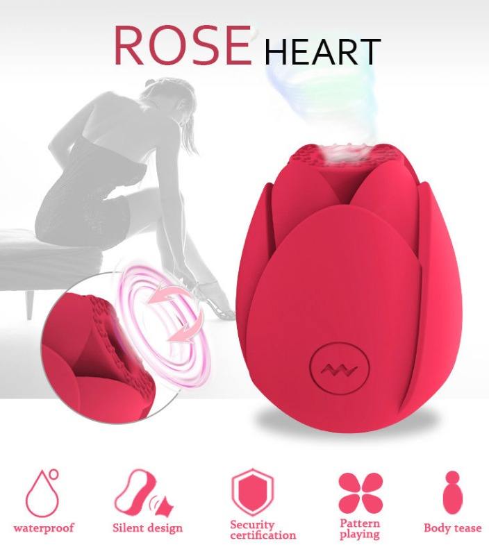 Clitoris Nipple Massage Power Rose Flower Bud Vibrator for Woman