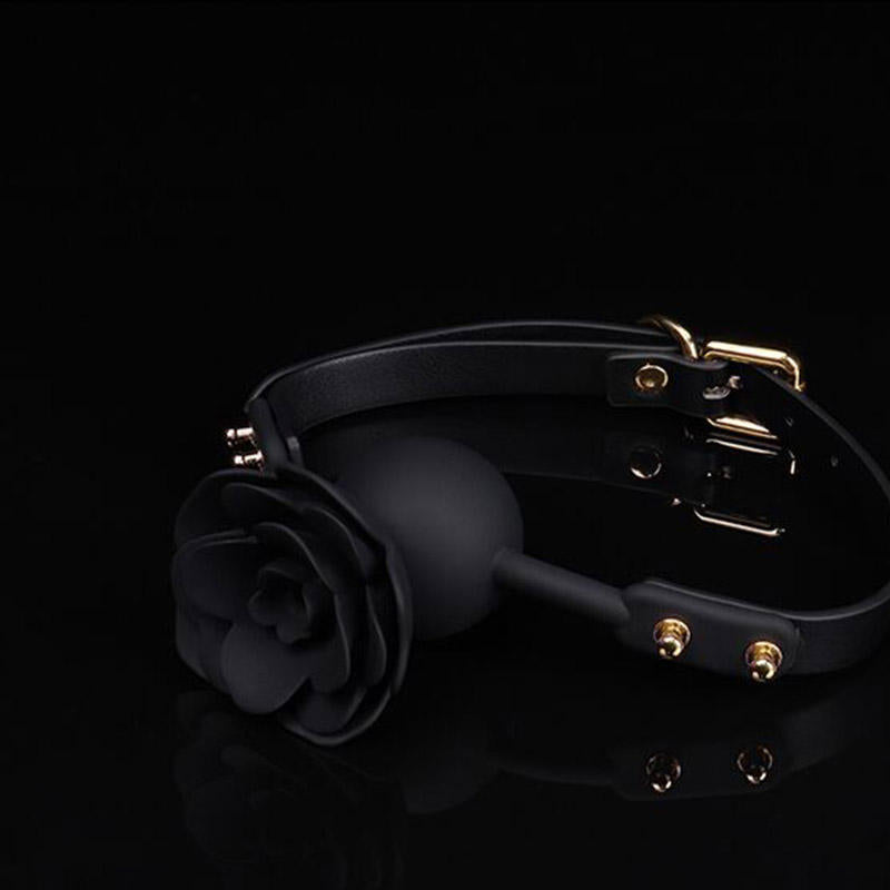 Ladies Sex Toys Adjustable Silicone Breathable Rose Mouth Ball Gag BDSM Bondage