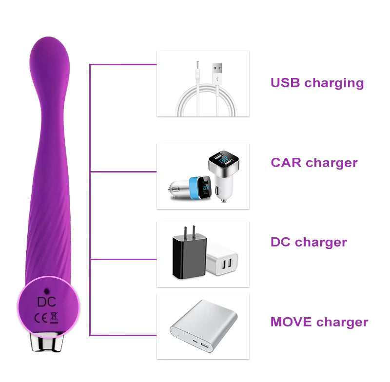 Heating Function G-spot Vibrator 100% Waterproof Masturbation Stimulus AV Massage Stick