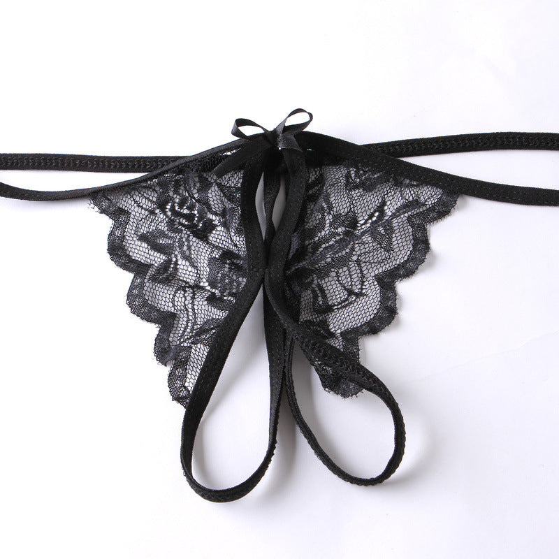Women Fashion Sexy Lace Bowknot Thong