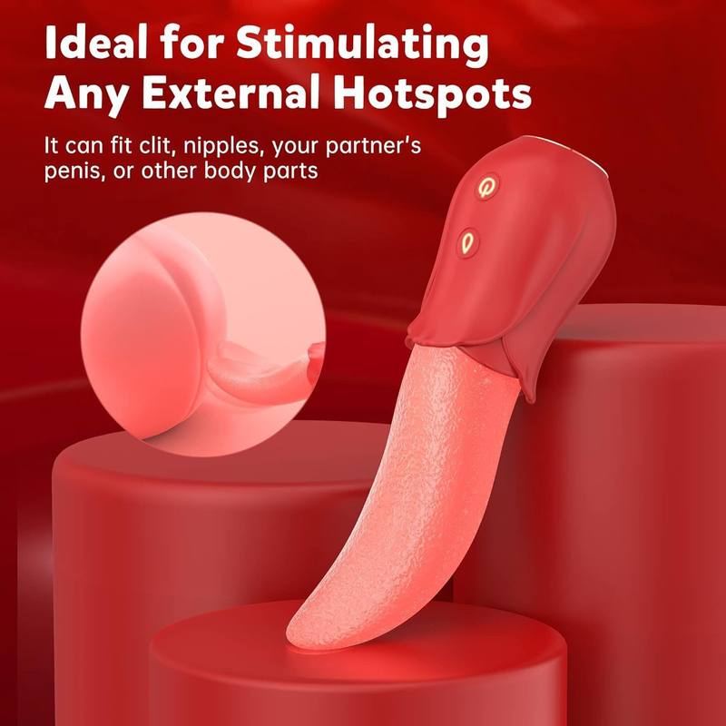 Adult Sex Product Vibrator Real Tongue Licking Sex Toy