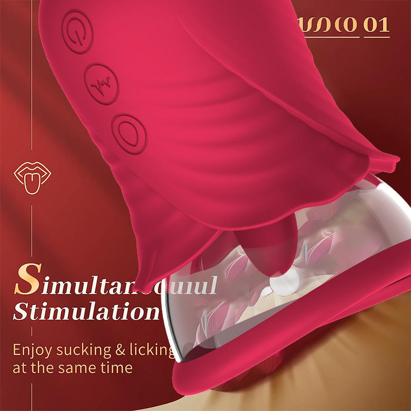 Female Masturbation Vibrator Telescopic Masturbator Tongue Licking Erotic Toys