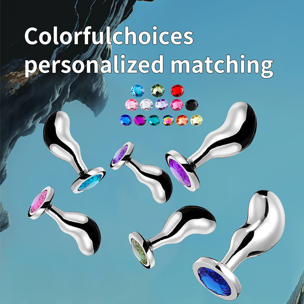 MW-X1656 Anal Sex Toys Metal Diamond Prostate Butt Plug