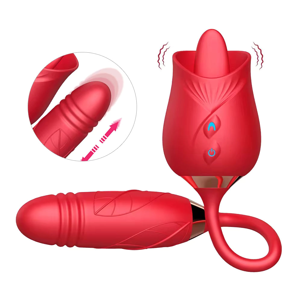 10 Tongue Licking Modes Clitoral Sucker 2 in 1 Vibrator