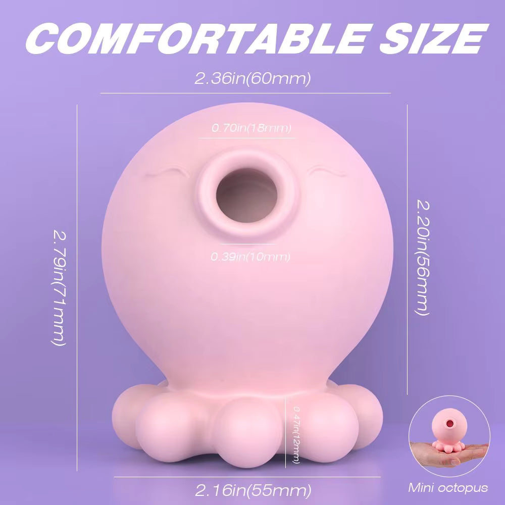 Nipple Clitoris Massager Stimulator Tongue Licking Sucker Mini Octopus Vibrator